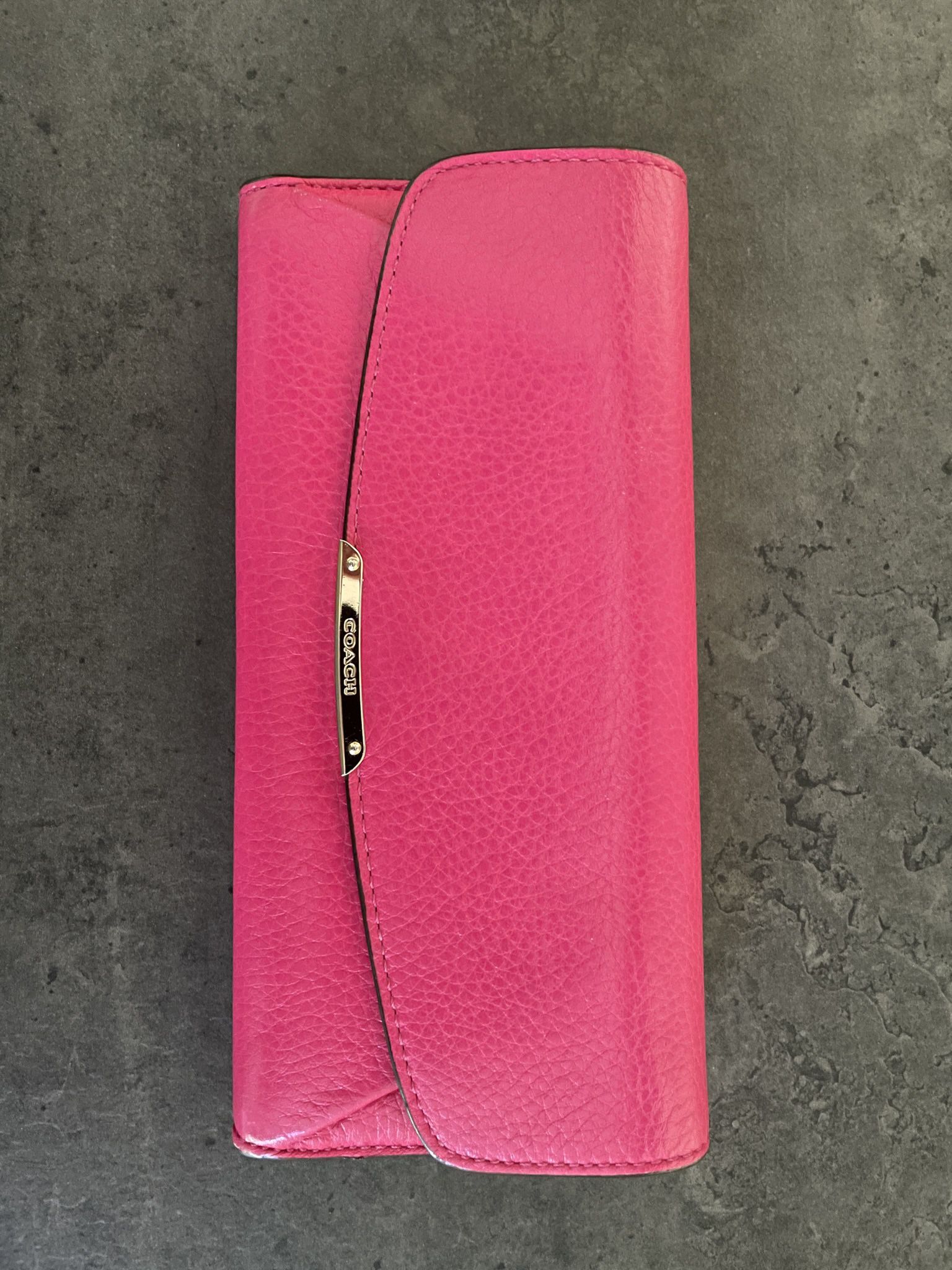 Coach Wallet, Pink, Leather