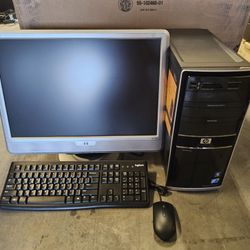 Hp Computer PC Desktop Tower Set, 1TB HDD, 8GB RAM, Windows 10 Pro, DVD DRIVE,  22-Inch Monitor,  Keyboard,  Mouse 