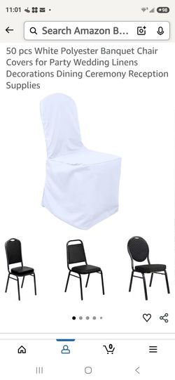 White seat covers for wedding or party