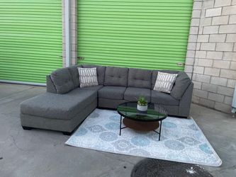*Free Delivery* Gray Living Spaces Sectional Sleeper Couch Sofa Pullout Bed