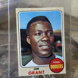 1968 Topps Jim Grant #398 Los Angeles Dodgers Baseball Card