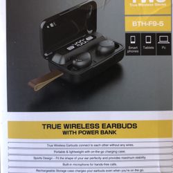 Wireless earbud with Power bank smart Led earphone headset