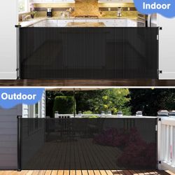 Indoor Outdoor Black Safety Retractable Gate New H32” x L90”