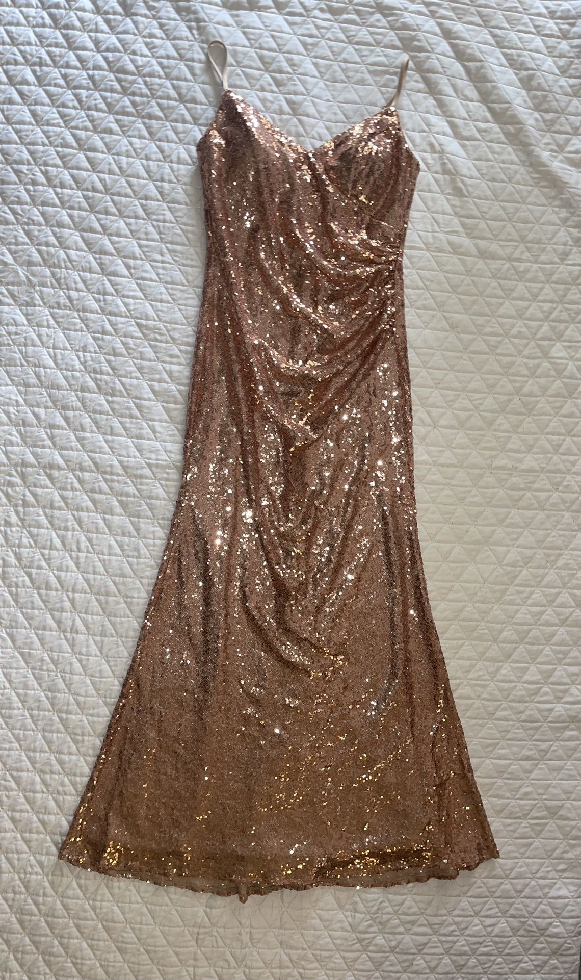 Long Rose Gold Dress