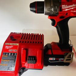 Hammer Drill With 5.0 Battery And Charger 
