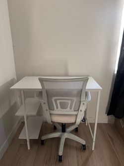White Desk & Office Chair