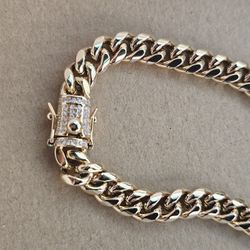 Gopd Stainless Steel Chain With Zirconium On The Lock