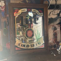 Vintage Miller lite mirror