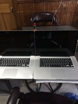 2 MacBook Pro 15 inches. i7 processor for parts Or fix no hardrive no character