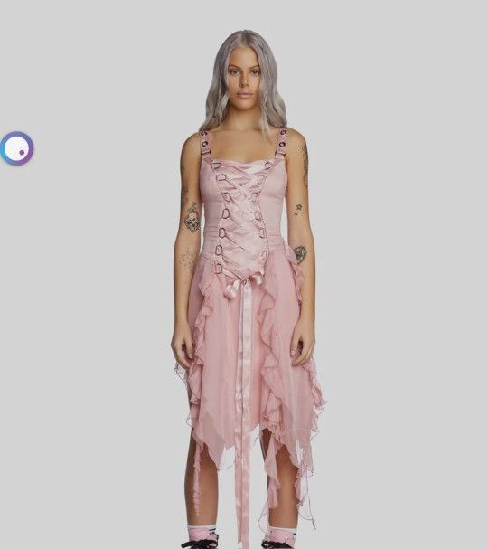 Life's No Fairytale Midi Dress- Pink