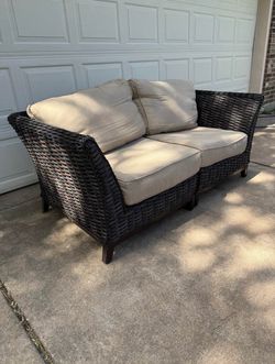 Outdoor Wicker Loveseat