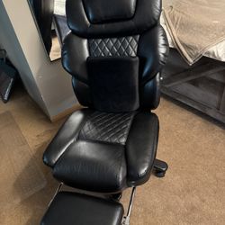 Full Recline Massage Desk Chair 