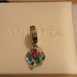 Pandora Authentic Brand New Sterling Silver Togetherness Dangling Glass Tree Charm