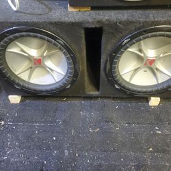 2 12 Inch Cvr Kicker Daul 2 Ohm Subwoofers In Box
