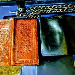 Two Men's Full Genuine Leather Wallets