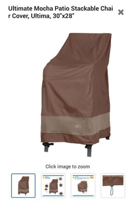Patio Stackable Chair Cover, Set Of Two 