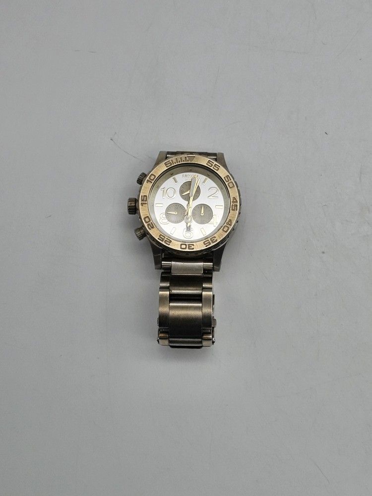 NIXON 42-20 CHRONO 200m dive/surf Unisex Left Wrist watch Gold Face 42MM