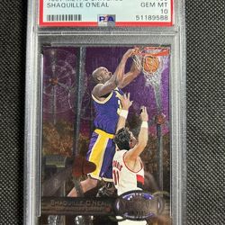 1997-98 Fleer Metal Universe SHAQUILLE O'NEAL #50 PSA 10 GEM MINT LA LAKERS