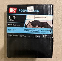 Grip-Rite 1-1/2" Electro-Galvanized Roofing Nails (4.15 lbs remaining)
