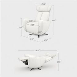 ALIVING Recliner Chair- WHITE-