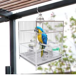 NEW OPEN BOX Miduo Bird Cage Stainless Steel Parakeet Cage