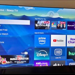 Hisense 58" Class 4K UHD LED LCD Roku Smart TV LIKE NEW 