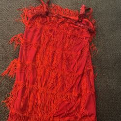 Roaring 20s Costume Dress RED Medium 
