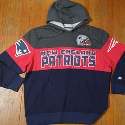 New England Patriots Men's Size Xlarge Hoodie Stitched Logo Patch Kangaroo Pocket Maye 