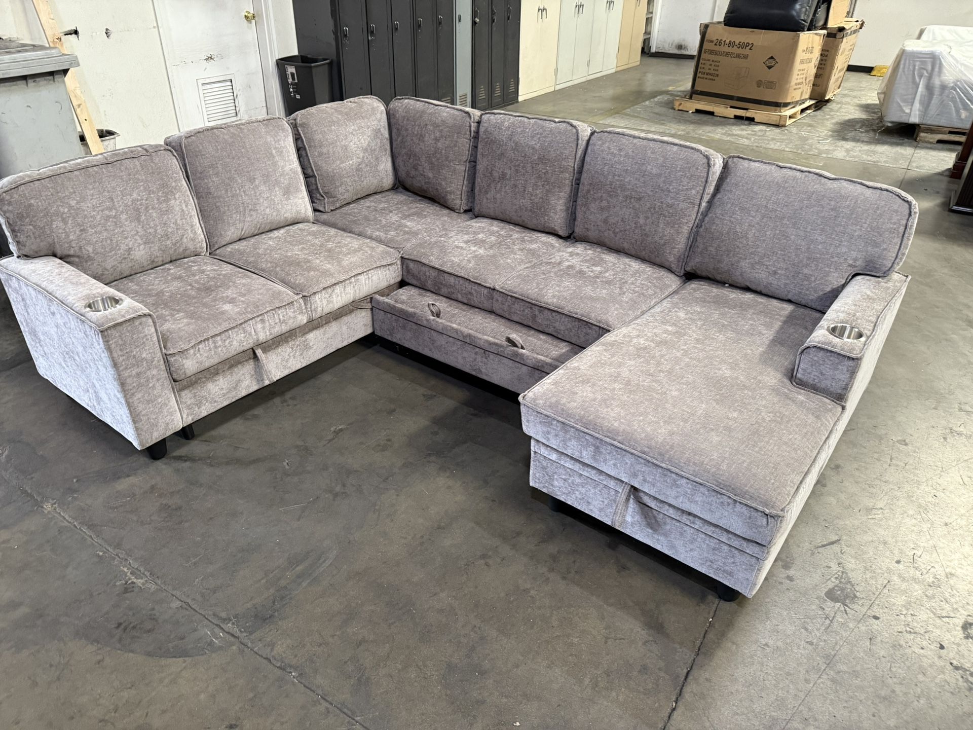 NEW SECTIONAL SOFA SLEEPER PULL OUT BED 