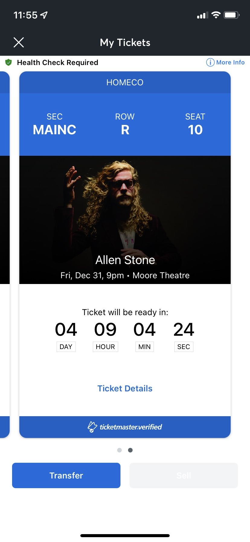 Allen Stone @ The Moore Theater On 12/31/21
