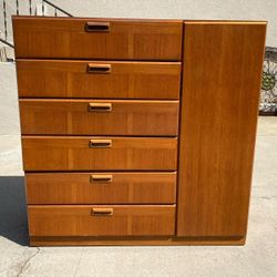 Dixie Mid Century Modern Chifforobe Armoire Wardrobe Dresser