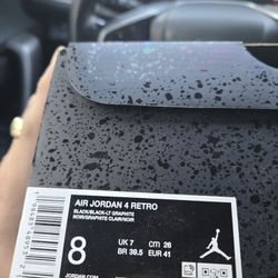 Jordan Retro 4 Black Cat Size 8