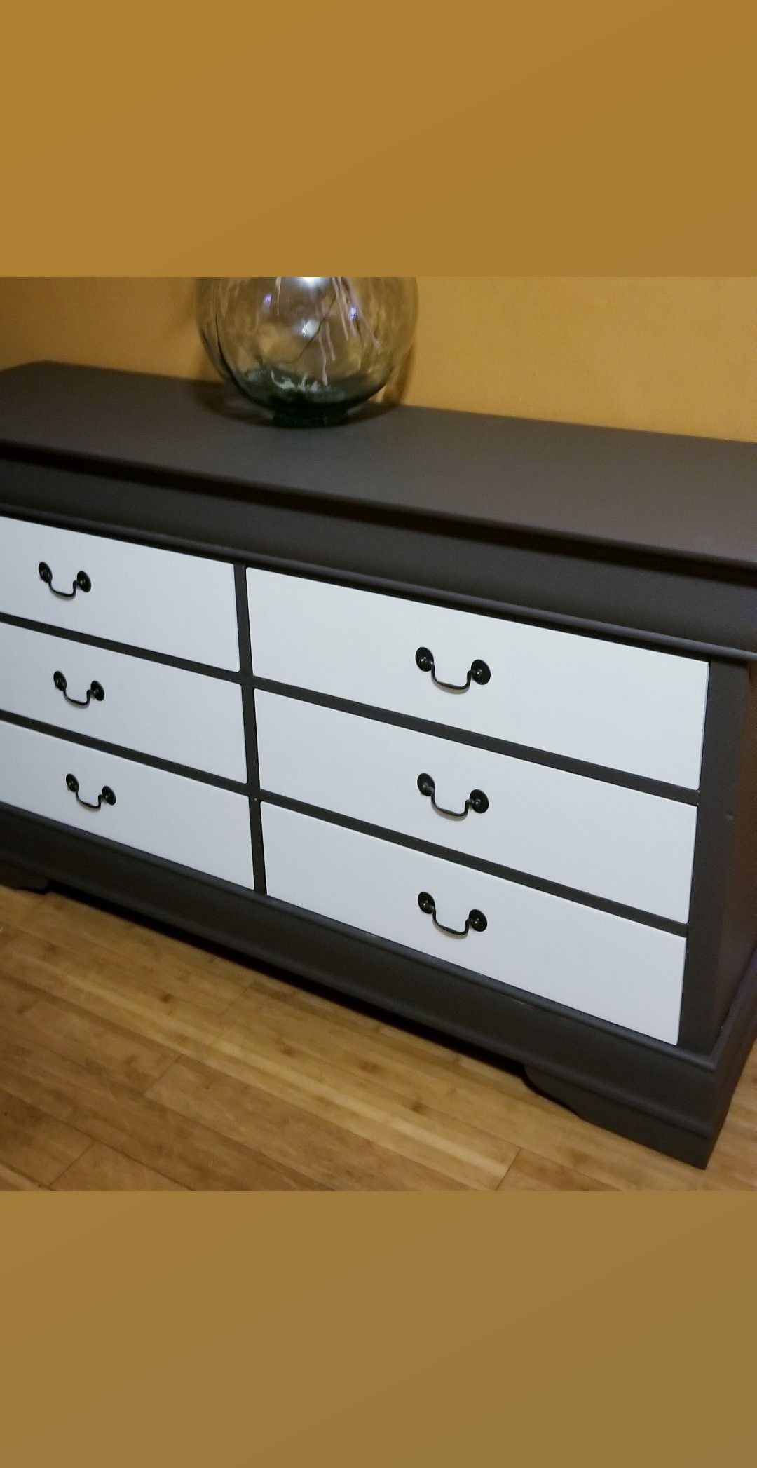 Beautiful Dresser Charcoal Gray White (PICKUP ONLY)
