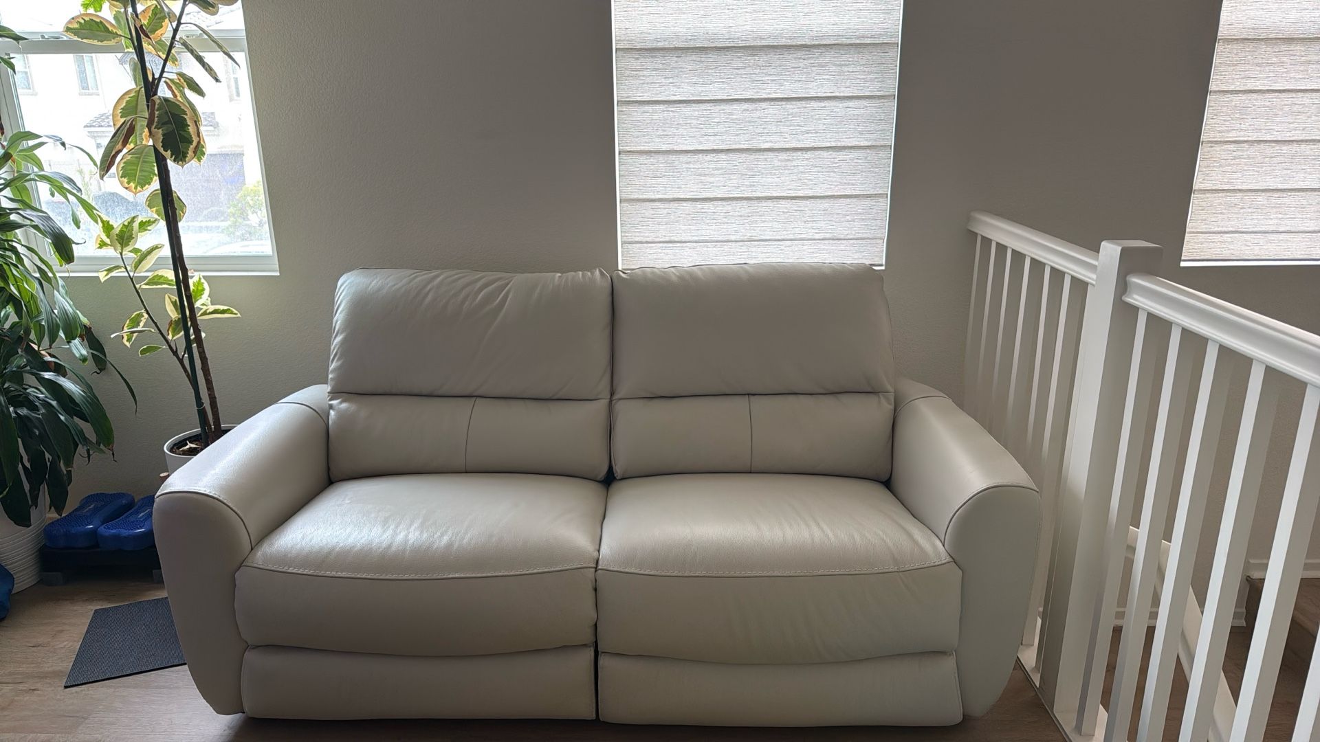 Danvors 2-Pc. Top Grain Leather Sectional Sofa with 2 Power Recliners, Headrests