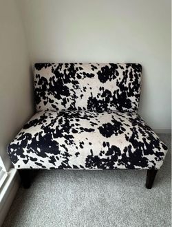 Cow print chair