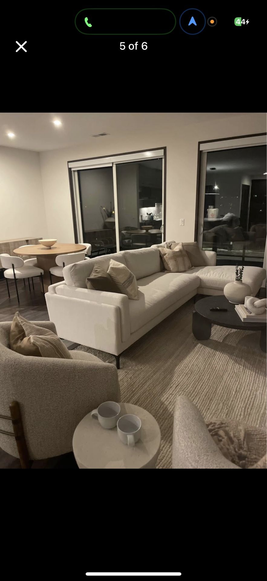 Right Chaise Couch - Gaby 3-Seat Chaise Sectional