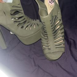 Olive Green Heels