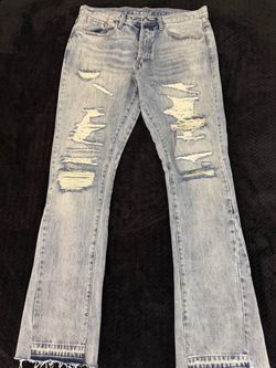 ripped flare jeans size 34 mens ( MNML )