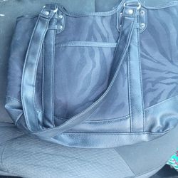 Ladies' black striped purse!