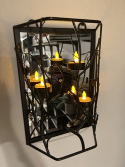Candle Holder - Wall Design Metal Iron Tea Lights 