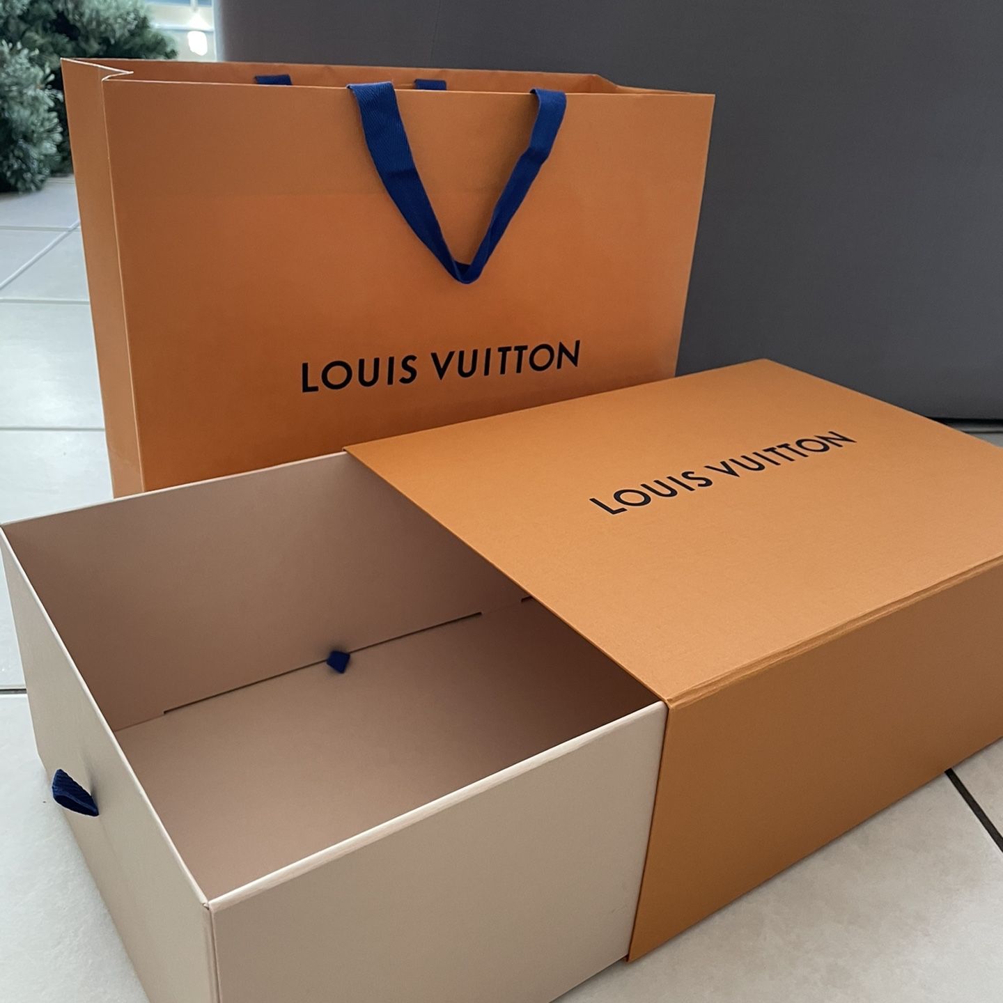 Authentic Louis Vuitton Gift Box, Dustbag Cover, and Shopping Bag for Sale  in West Covina, CA - OfferUp