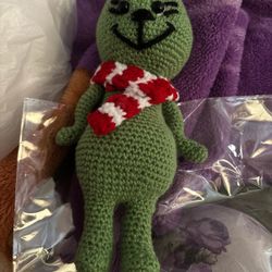 Crochet Grinch Doll. Tejido A Mano.