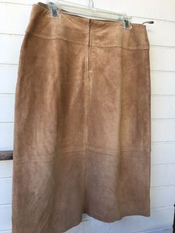 Suede skirt medium size butter scotch color