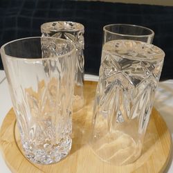 Royal Crystal Rock  12 oz highball glasses set of 6. (only 4 shown ).No chips or cracks.