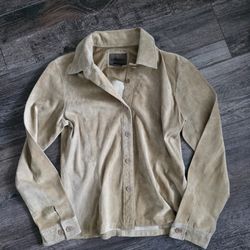 Women's Leather Jacket Shirt Size Medium