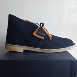 Clarks Desert Boot "Black Combination Suede" Size 12 Brand New