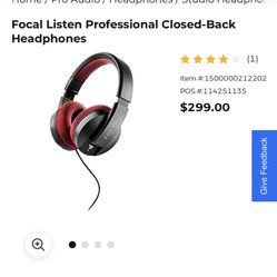 BRAND NEW!! Focal Listen Professional Closed-Back Headphones