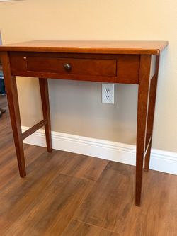 Wood Console Table with Single Drawer