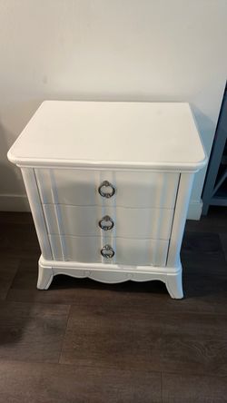 Side drawer white wood