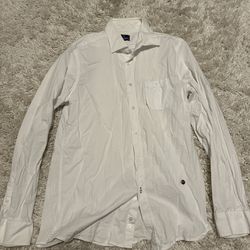 Teodor White Long-Sleeve Collar Shirt 